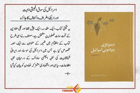 تعارف کتاب “اسرائیل کی سوق الجیشی اہمیت اور اسکے اطراف و اکناف کا جائزہ”